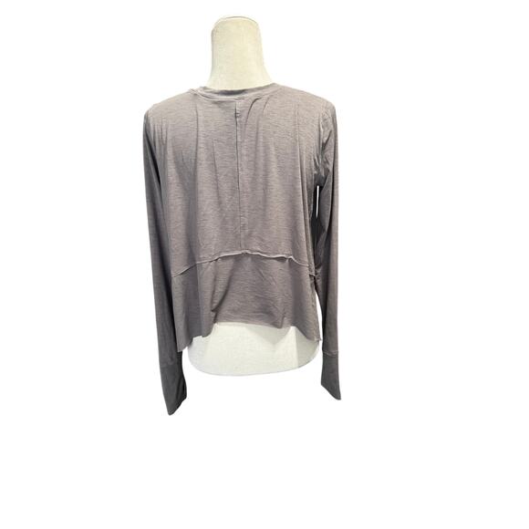FP Movement by Free People Asymmetrical Gray Long Sleeve Top – S - Picture 2 of 5